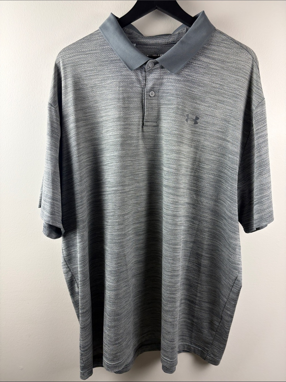 Under Armour Men's Heathered Light Gray Performance Polo